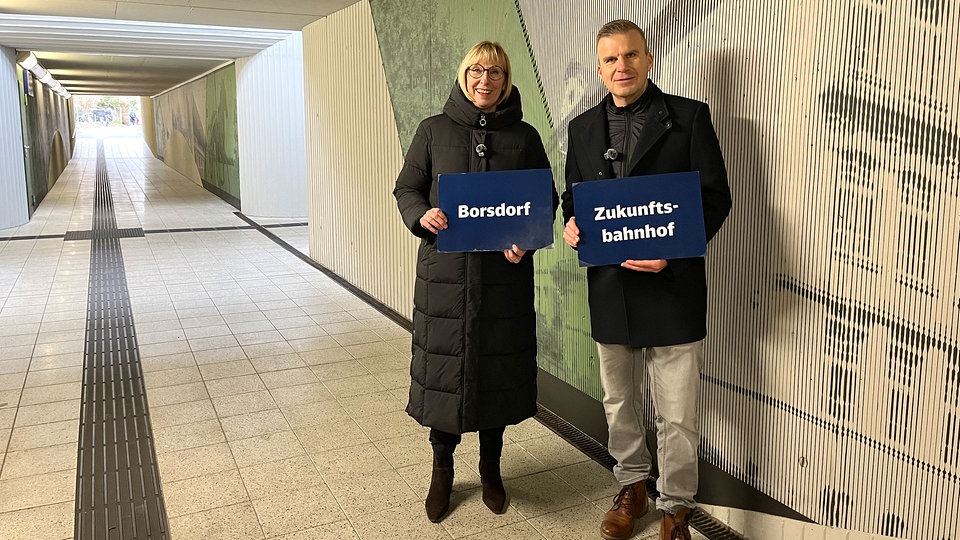 Fahrgäste und Eidechsen sollen sich wohlfühlen: Bahnhof Borsdorf fertig modernisiert