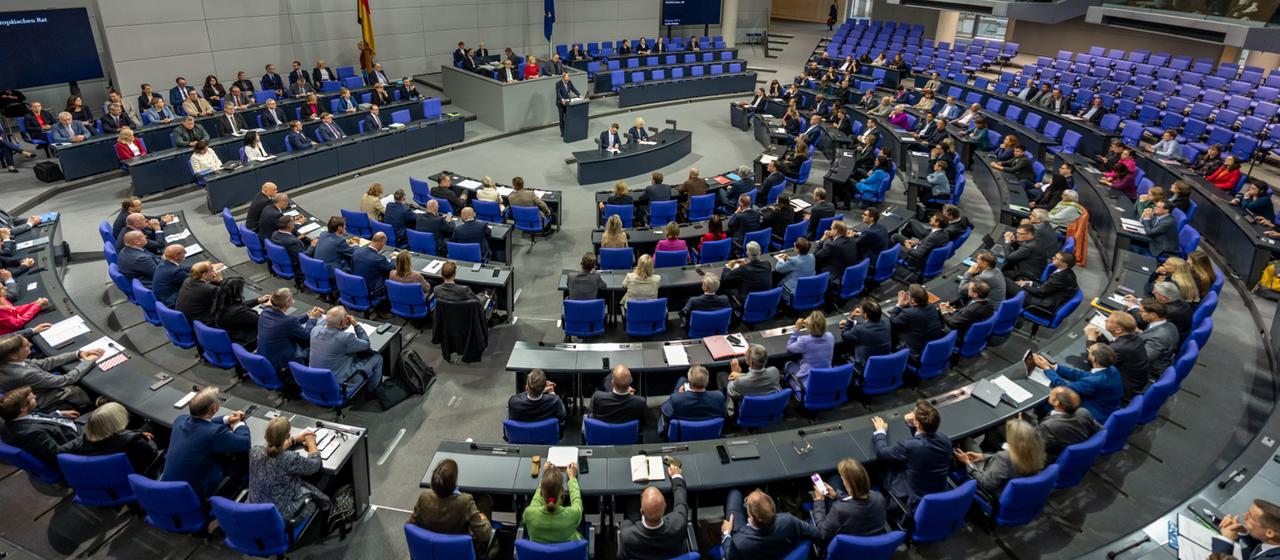 Blick in den Bundestag