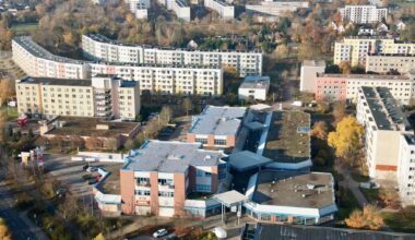 Heide-Nord heute: Mittendrin ist die Heidering-Passage, das Einkaufszentrum, auf das die Bewohner lange warten mussten.
