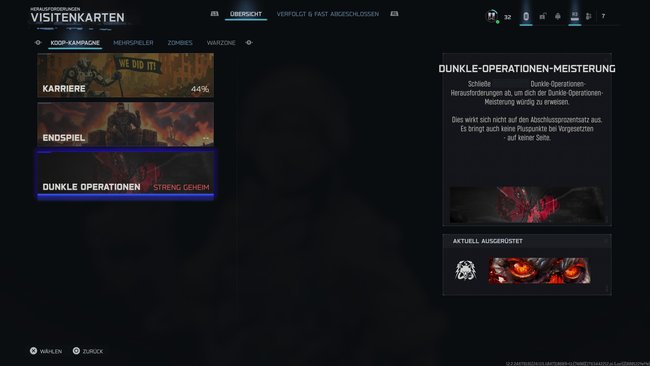 Das Bild zeigt die Dunklen Operationen in CoD Black Ops 7.