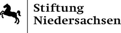 Logo_Stiftung Niedersachsen, links: nach links springendes Pferd in schwarz, senkrechte Linie, rechts Schriftzug Stiftung Niedersachsen