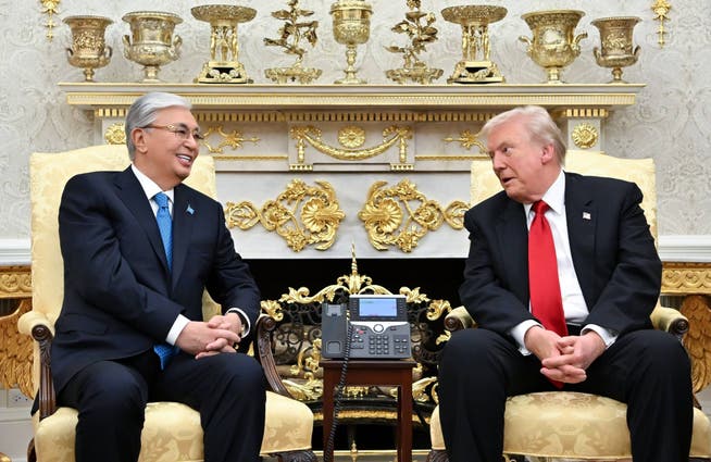 Der kasachische Präsident traf sich im Rahmen des Zentralasien-Gipfels in Washington mit US-Präsident Donald Trump.