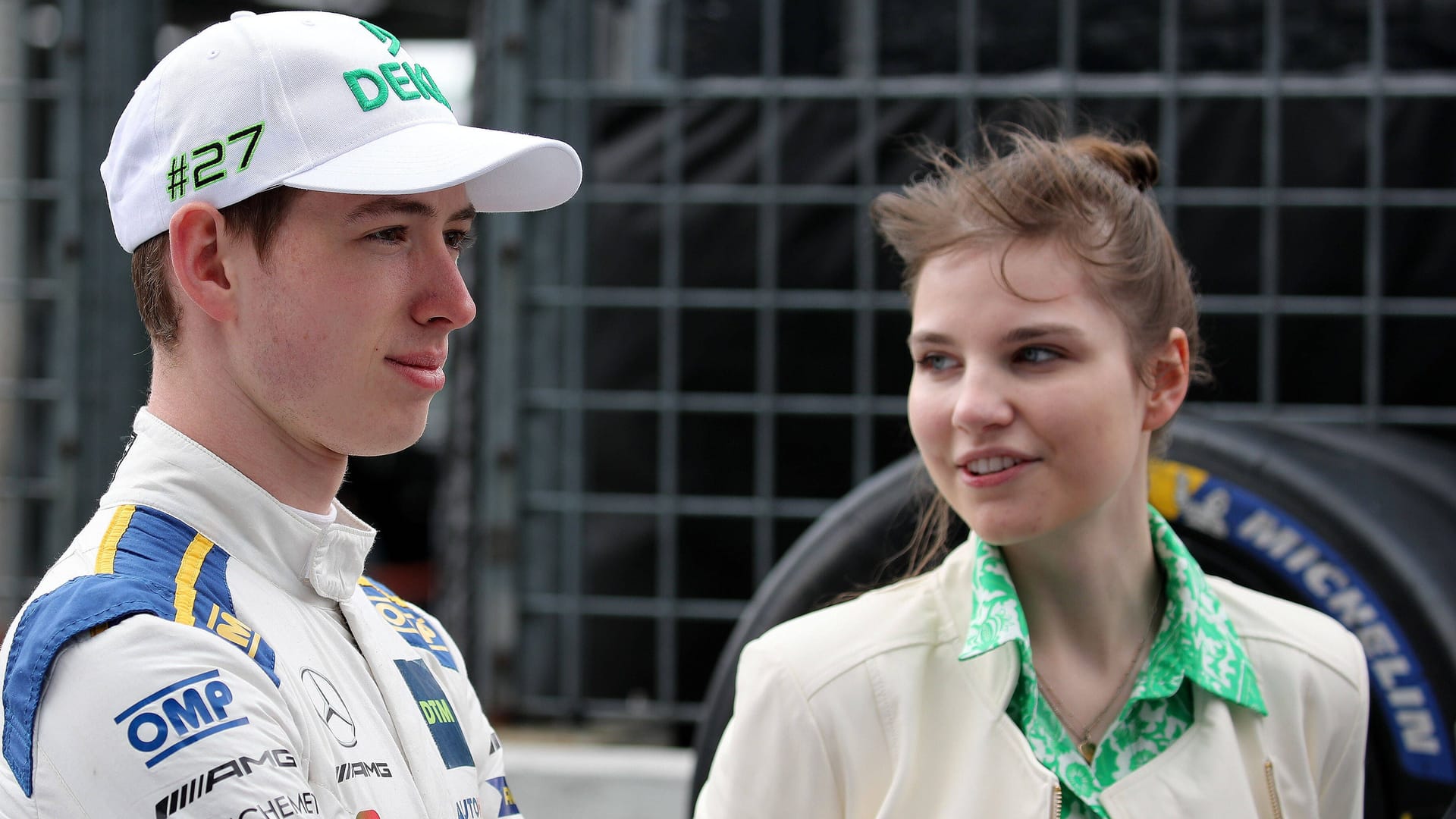 David Schumacher mit Freundin Vivien Keszthelyi beim DTM-Lauf auf dem Lausitzring. David Schumacher mit Freundin Vivien Keszthelyi beim DTM-Lauf auf dem Lausitzring.
