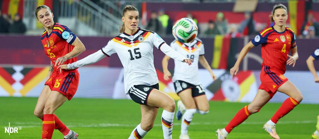 Szene aus dem Finale der Nations League zwischen Deutschland und Spanien