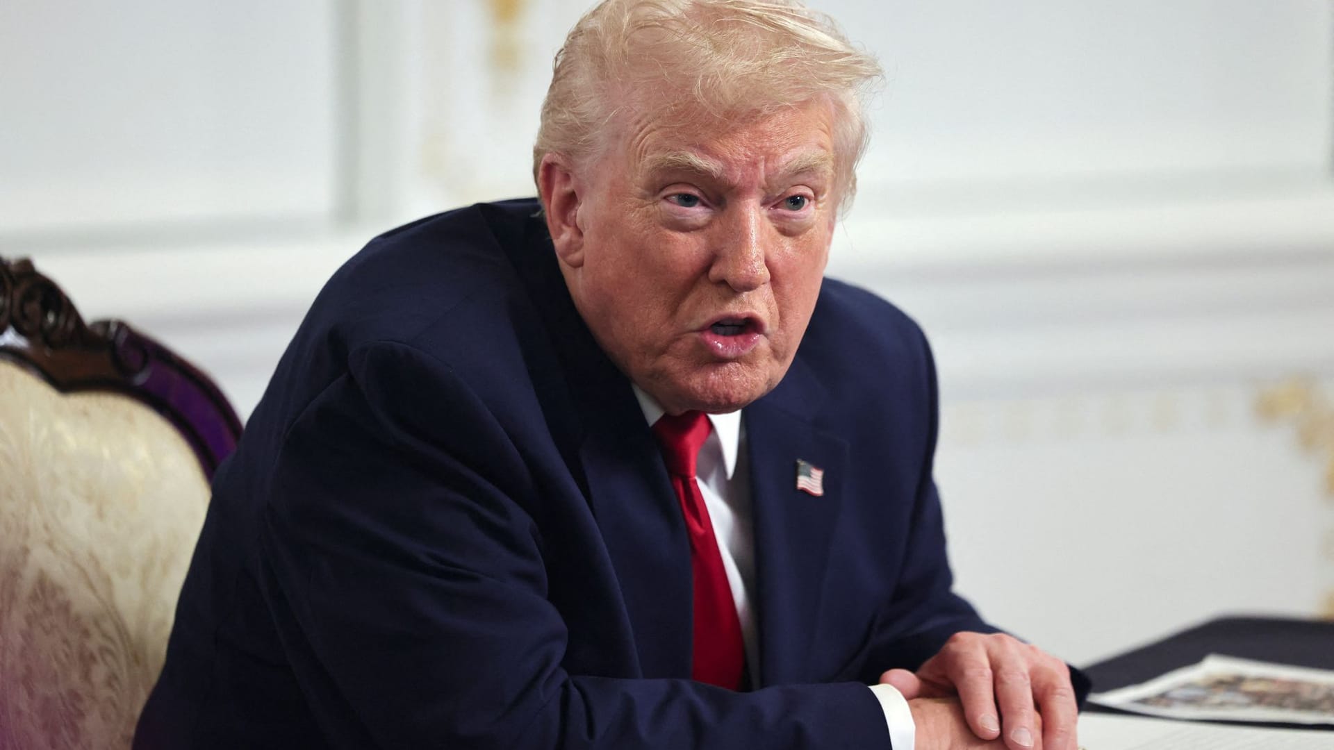 Donald Trump im Weißen Haus: Er drohte Venezuela erneut.