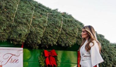Weihnachtsbaum und Truthähne im Weißen Haus