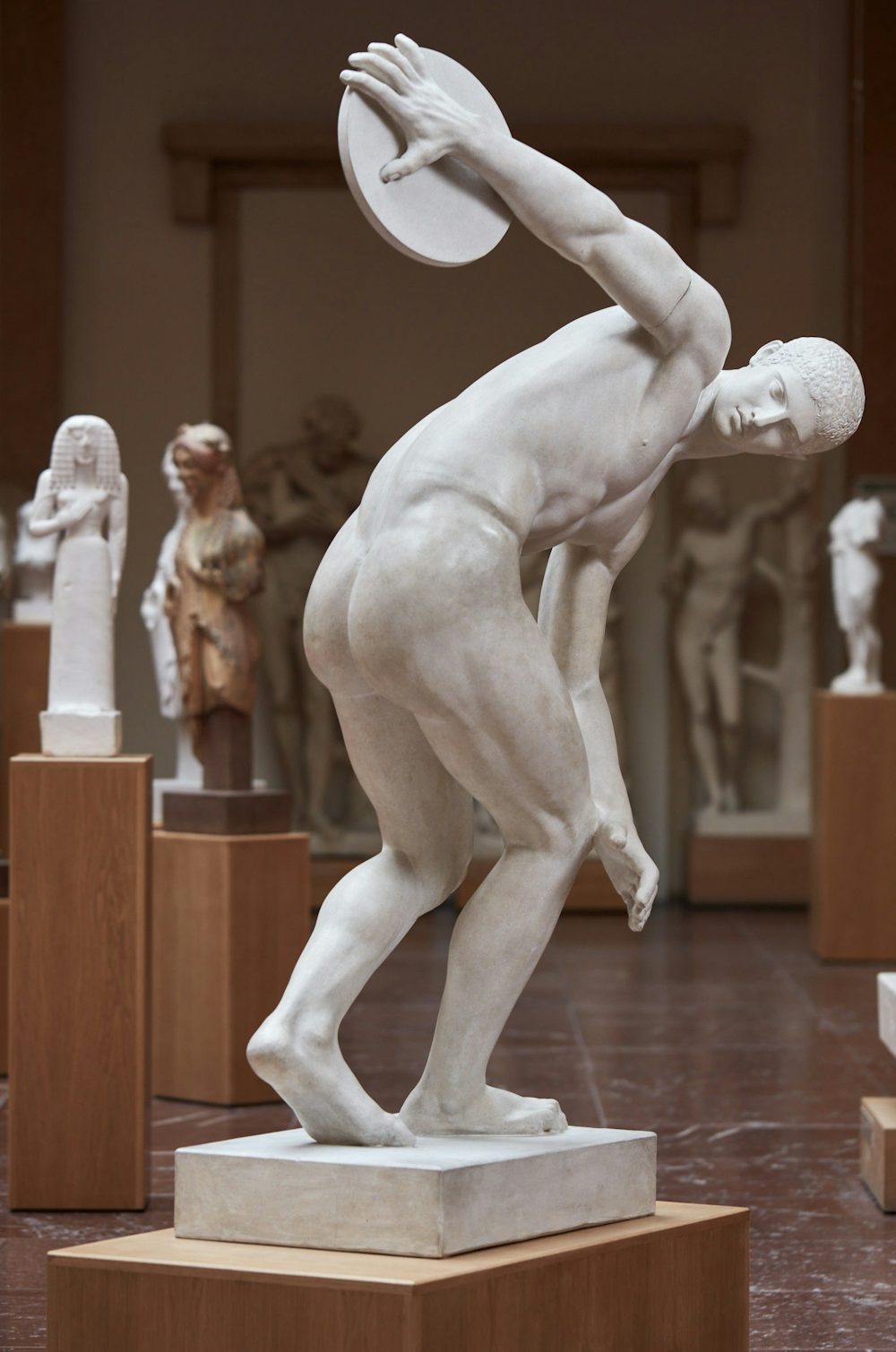 Die Rekonstruktion des Diskobol ist eines der Highlights im Skulpturenmuseum und wird im Rundgang zur Sprache kommen.