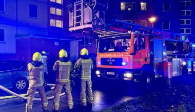 Wohnung im 10. Stock eines Hochhauses brannte