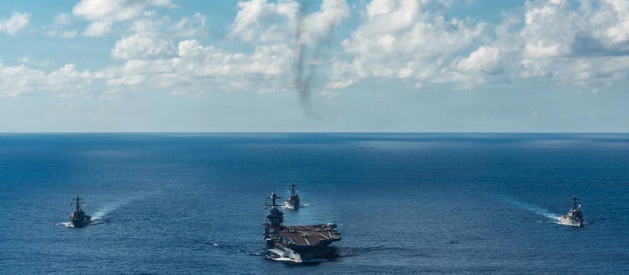 Der Flugzeugträger USS "Gerald R. Ford" auf dem Weg in die Karibik | via REUTERS Der Flugzeugträger USS "Gerald R. Ford" auf dem Weg in die Karibik