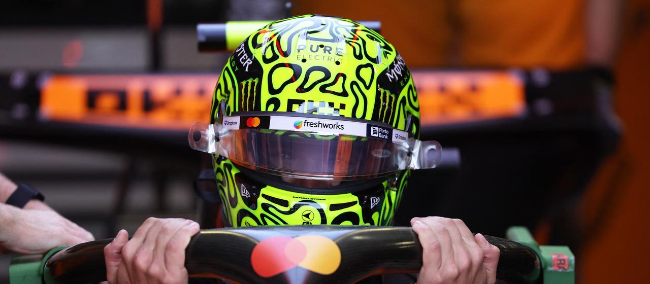 Lando Norris beim Training 