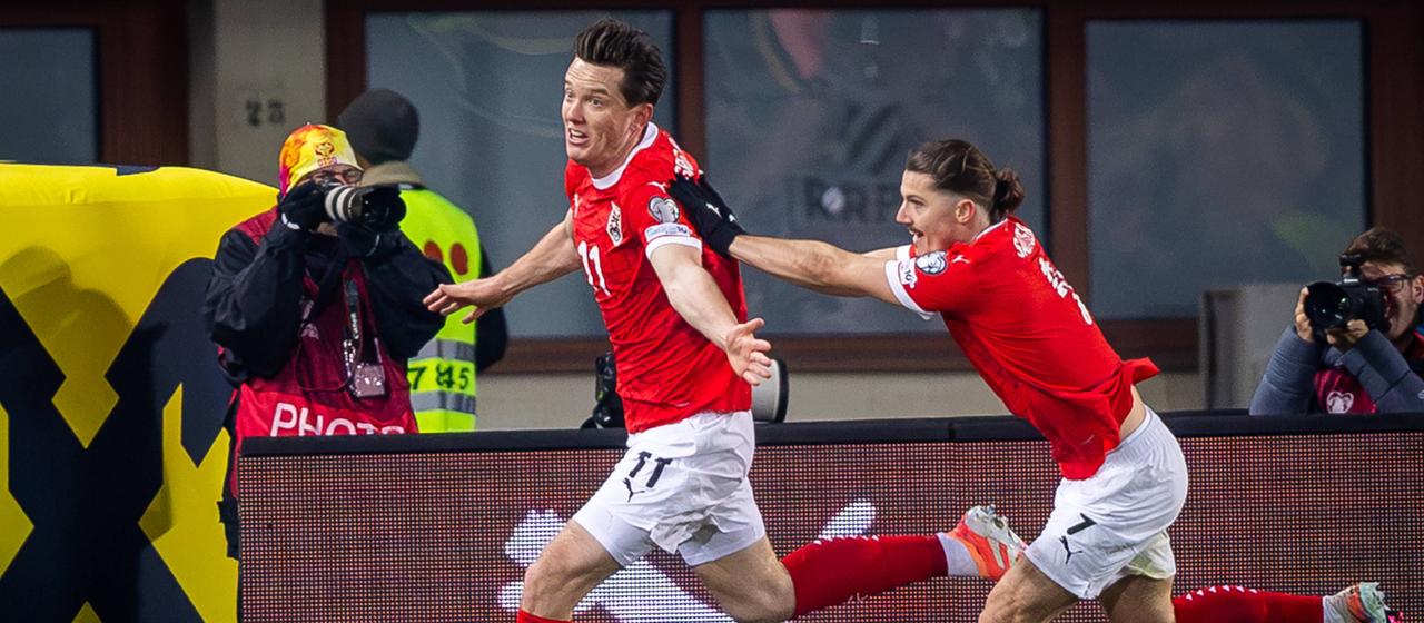 Micheal Gregoritsch bejubelt seinen Treffer