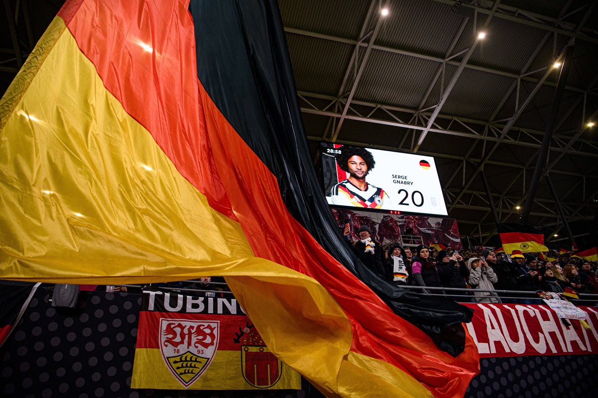 Blick auf die deutsche Fankurve.