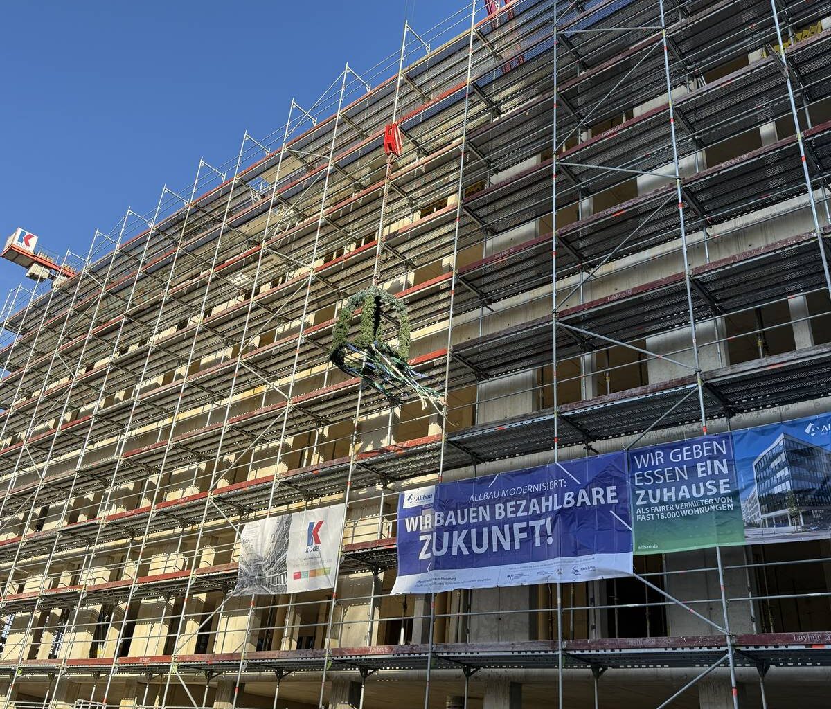 Fortschritte in Essen auf dem Weberplatz - Rohbau steht