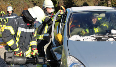 Bei fiktivem Unfall in Verl die Nerven behalten
