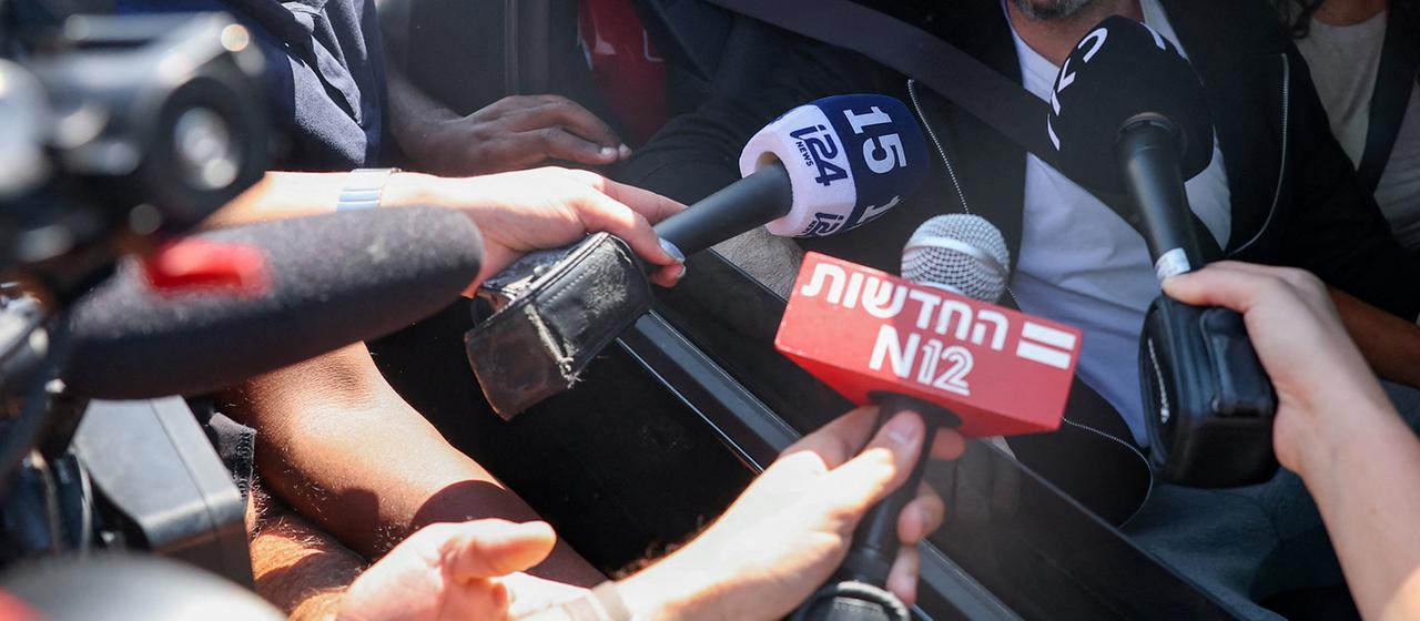 Mikrofone israelischer TV-Sender