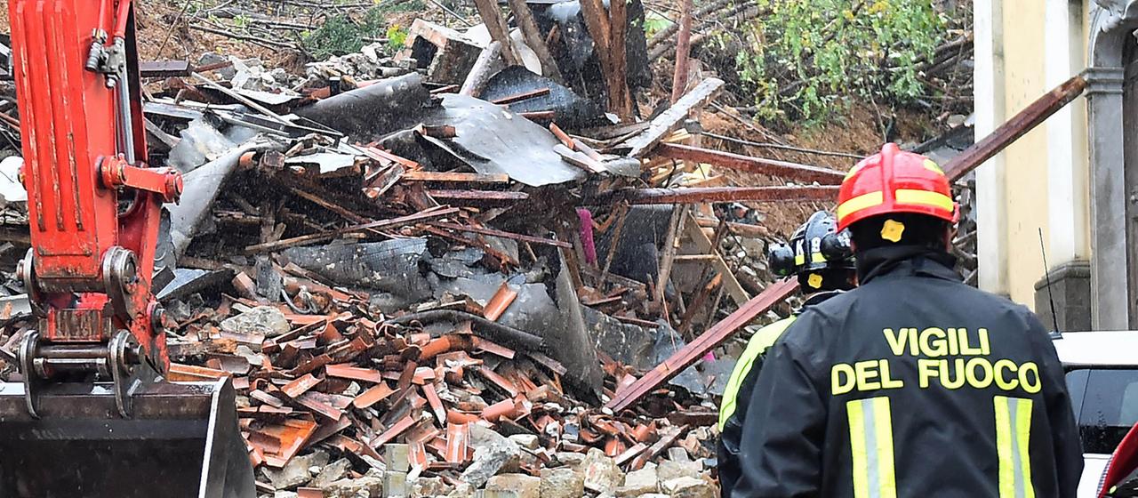 Feuerwehrleute in Brazzano di Cormons (Foto: 17.11.2025)
