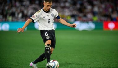 MÜNCHEN, DEUTSCHLAND – 4. JUNI 2025: Joshua Kimmich – Das Halbfinalspiel der UEFA Nations League 2025 zwischen Deutschland und Portugal in der Allianz Arena.