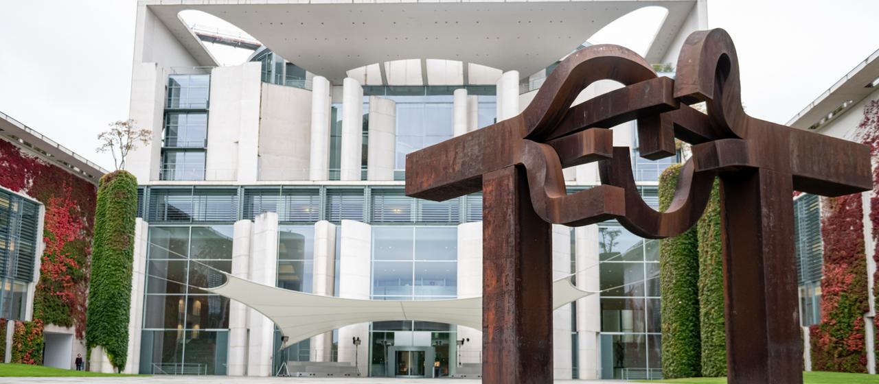 Blick auf das Bundeskanzleramt.