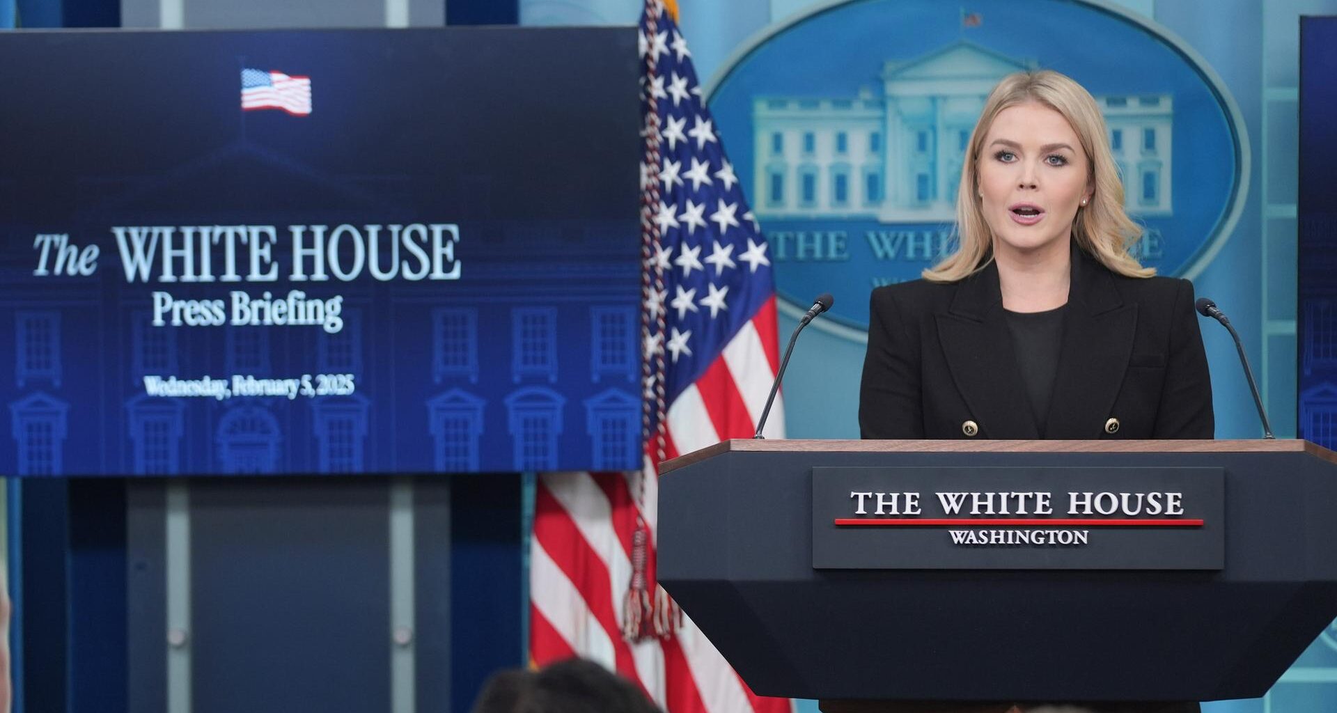 Die Pressesprecherin des Weißen Hauses, Karoline Leavitt.