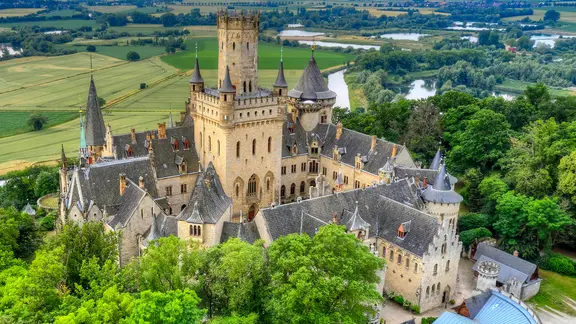 Luftbild der Marienburg südlich von Hannover | imago images / Future Image, U. Stamm Luftbild der Marienburg südlich von Hannover