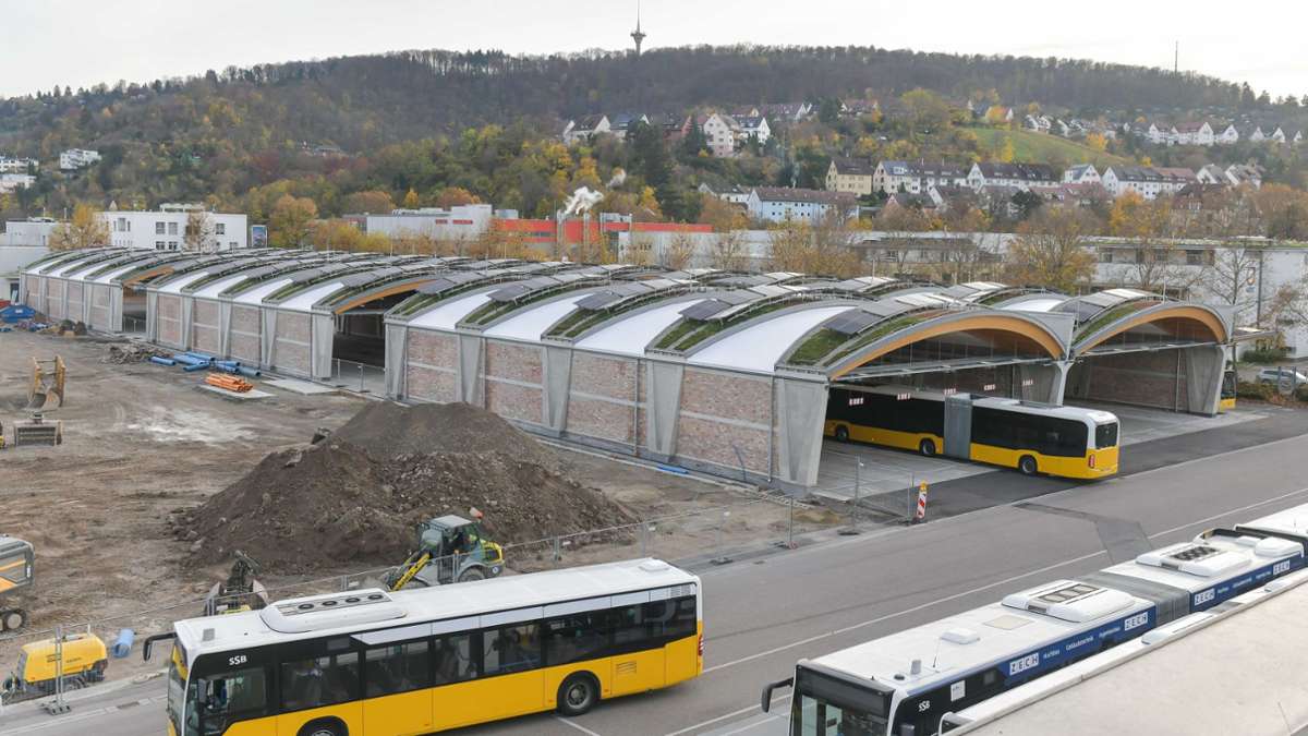Nahverkehr in Stuttgart: Ungewöhnliche Formen beim neuen Busdepot