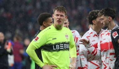 VfB Stuttgart bei RB Leipzig: VfB-Fans spotten: „Wann kapiert Nübel, dass er am Fuß kein Neuer ist“