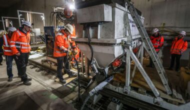 Stuttgart 21: S21: Gleisbauer auf den Fildern am Ziel