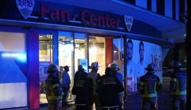 Brand in Bad Cannstatt: Feuer im VfB-Fan-Center – angrenzendes Hotel kurzzeitig geräumt