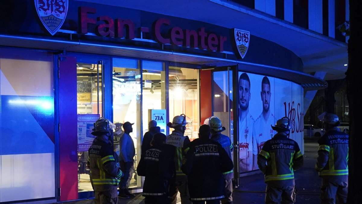 Brand in Bad Cannstatt: Feuer im VfB-Fan-Center – angrenzendes Hotel kurzzeitig geräumt