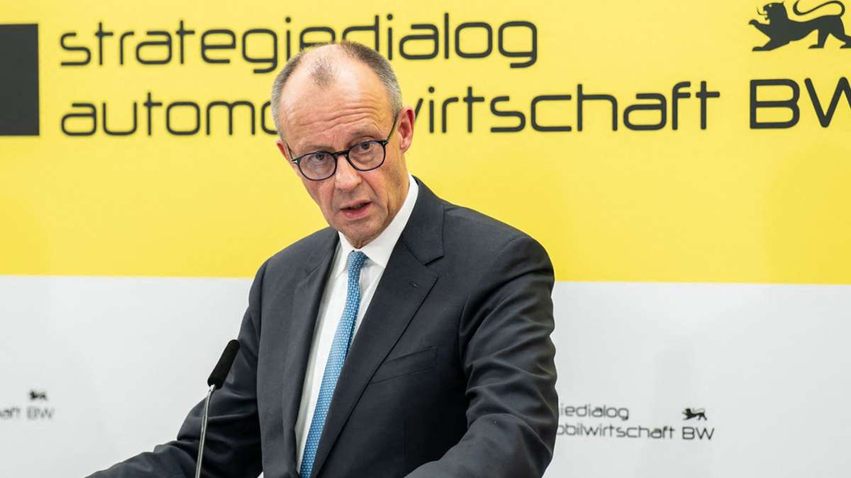 Automobil-Dialog in Stuttgart: Friedrich Merz will wegen Verbrenner-Aus Brief an EU schreiben