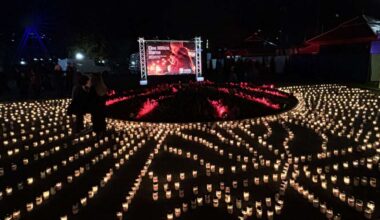 Aktion der Caritas Stuttgart: Lichtermeer auf dem Schlossplatz – Kerzen leuchten für Menschen in Not