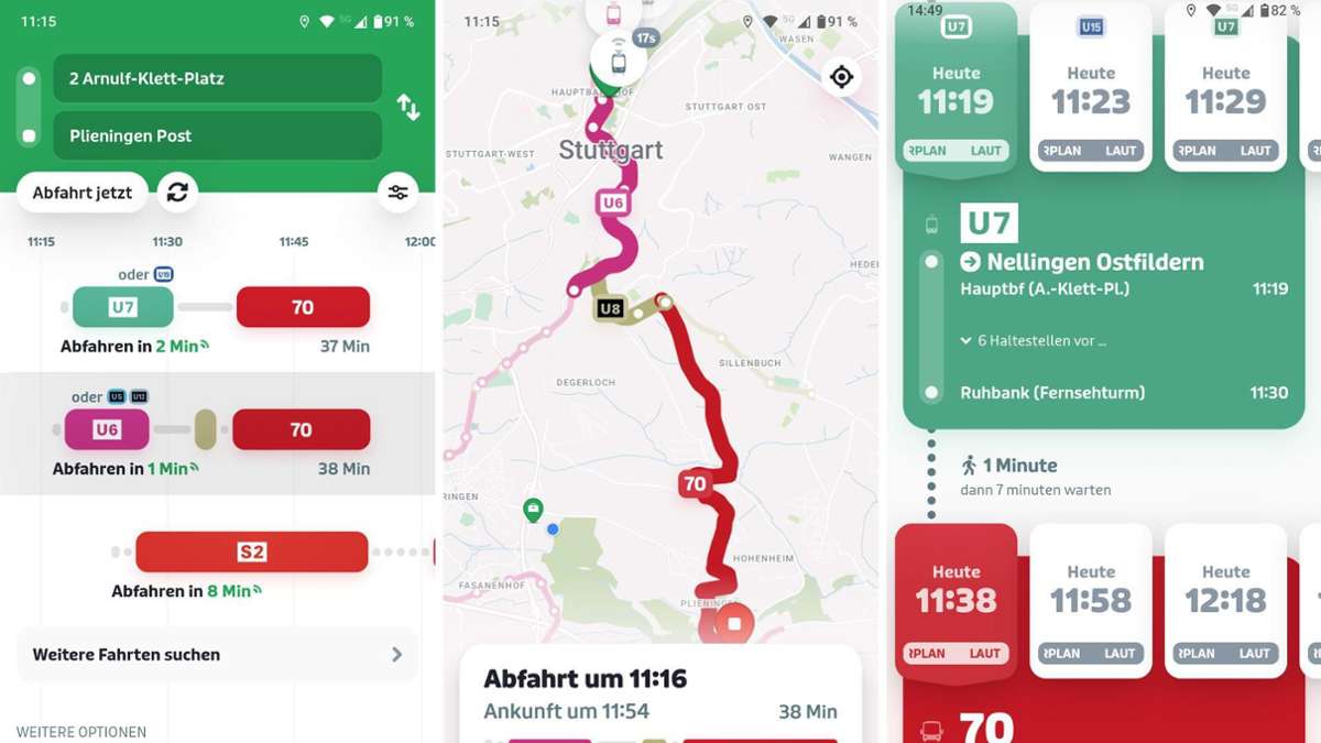 Infos zu Bus und Bahn: Ist die beste Stuttgarter Fahrplan-App aus Kanada?