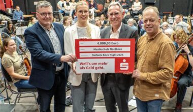 Sparkassenstiftung unterstützt „Sinfonic Rock Night“ mit 4000 Euro