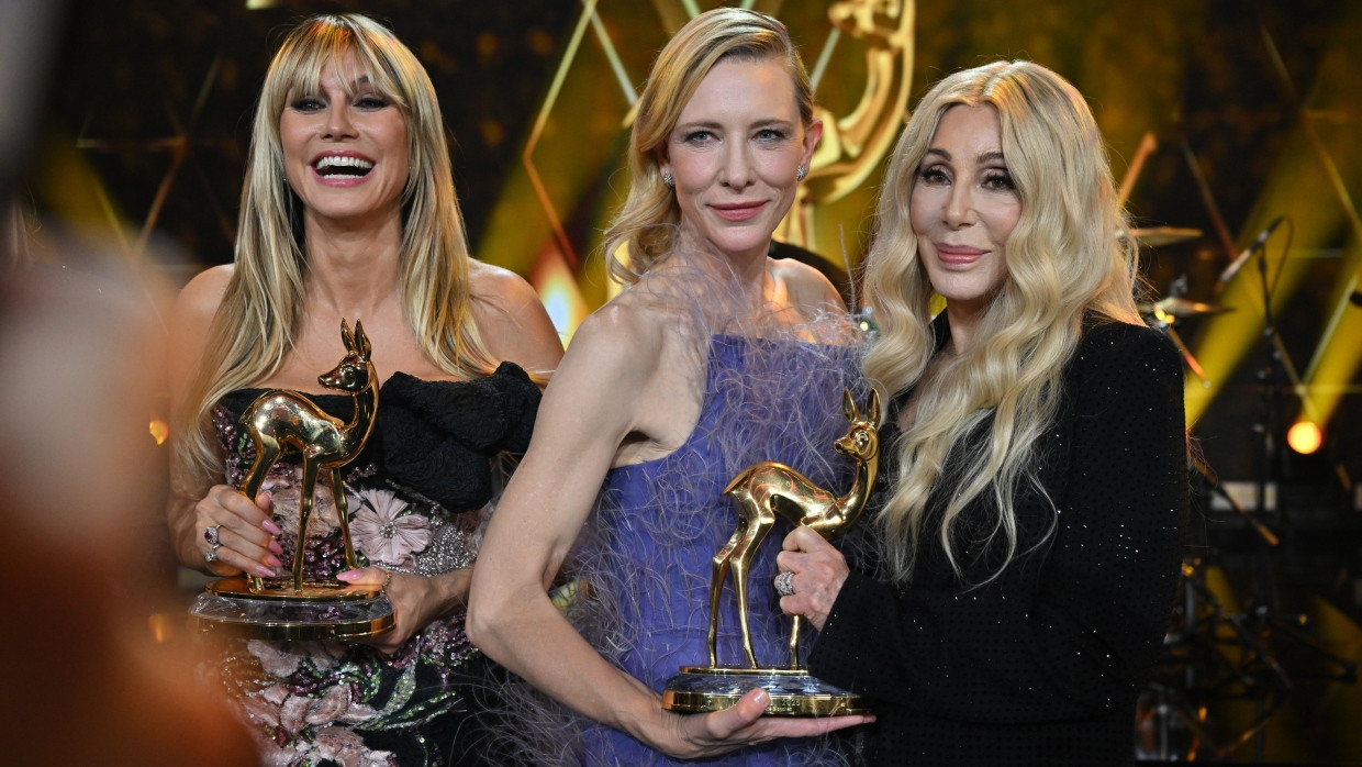 Preisträgerinnen: v.l. Heidi Klum, Cate Blanchett und Cher