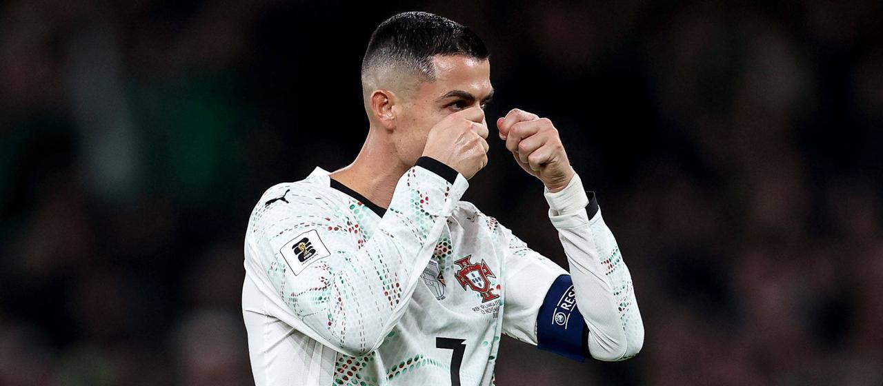 Ronaldo macht Heulsusen-Geste