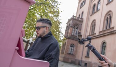 Rapper Marvlife dreht Musikvideo mit Klavier in Wiesbaden