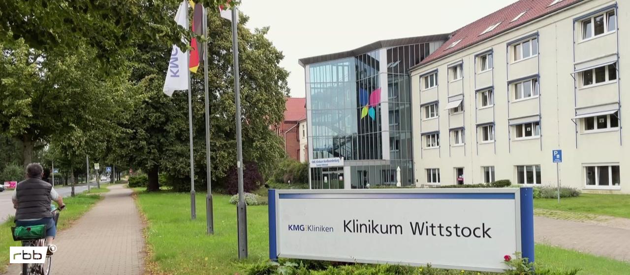 Außenaufnahme der KMG-Klinik in Wittstock/Dosse (Quelle: rbb)