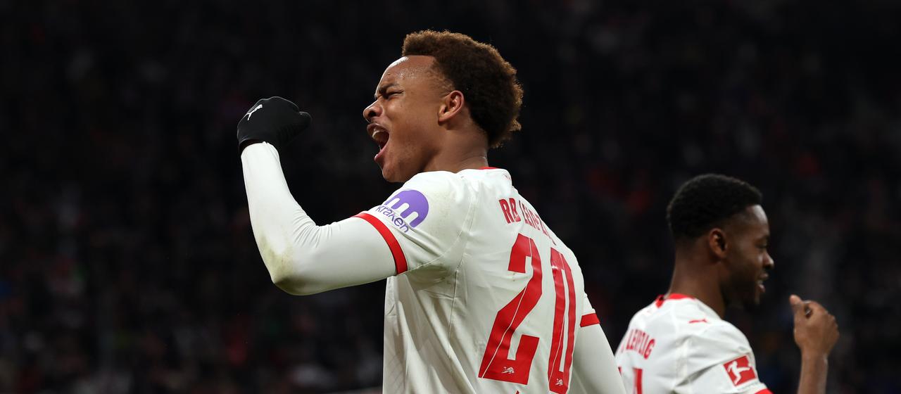 Leipzigs Assan Ouedraogo jubelt über seinen Treffer gegen Werder Bremen