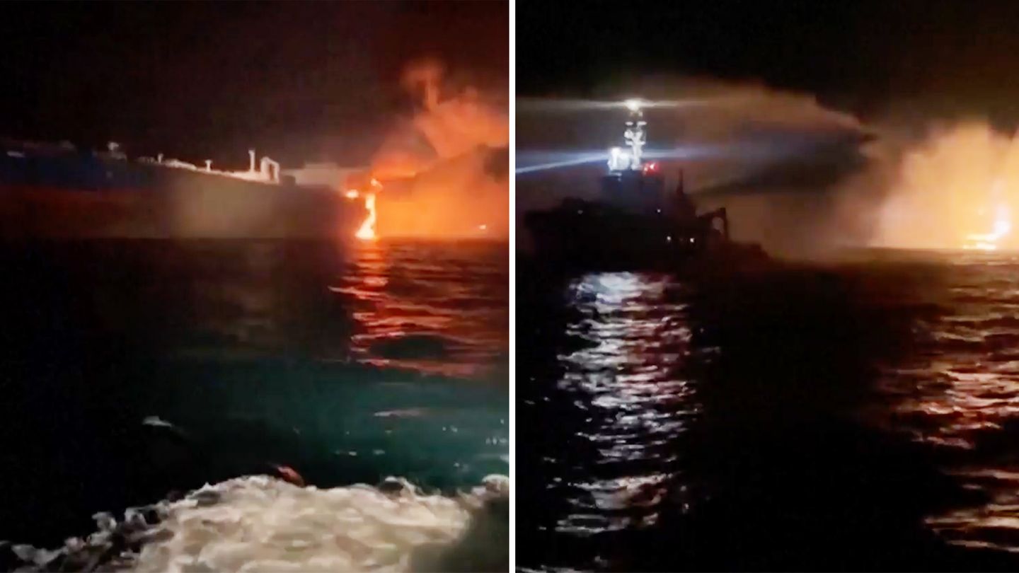 Türkei: Videos zeigen Feuer auf zwei russischen Öltankern