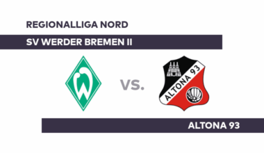 SV Werder Bremen II - Altona 93: Für Altona 93 beginnt die Rückrunde - Regionalliga Nord