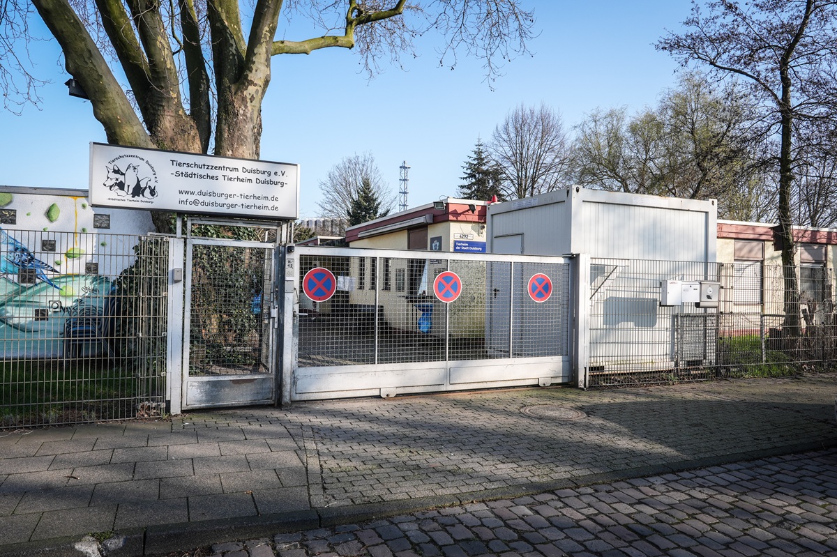 Eingang vom Tierheim in Duisburg