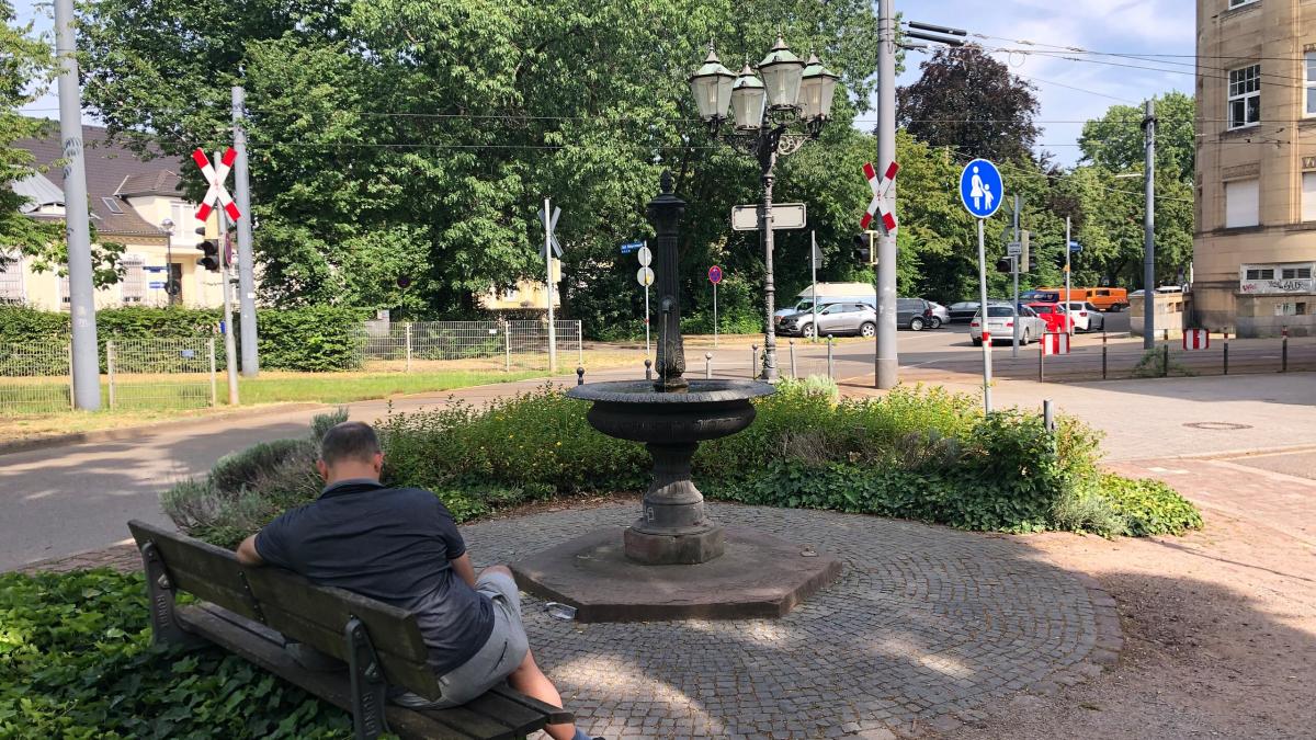 Hildapromenade Karlsruhe beginnt Umgestaltung mit Baumneupflanzungen und Brunnen