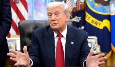 US-Präsident Donald Trump vor versammelter Presse am 21.11.2025 im Weißen Haus