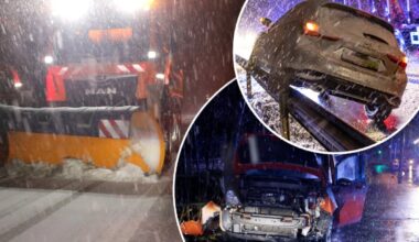 Schnee-Chaos in Chemnitz und Umgebung! Autos schlittern von der Straße, zahlreiche Unfälle