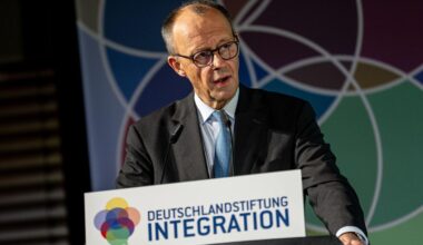 Mehrere Zuschauer verlassen den Saal während Merz’ Rede zu Integration