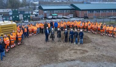 Spatenstich für den Neubau des Betriebshofs am Giebel
