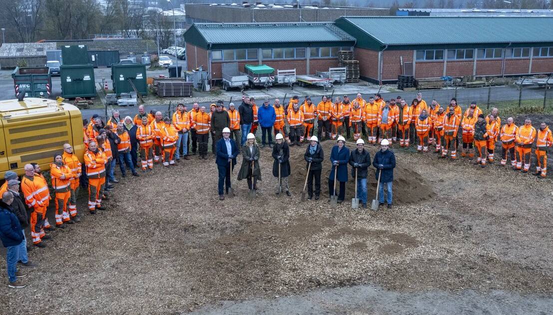 Spatenstich für den Neubau des Betriebshofs am Giebel