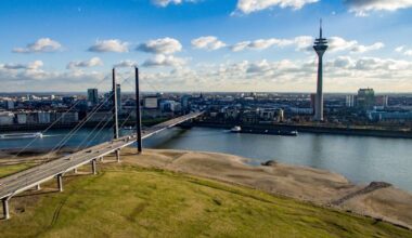 Rheinkniebrücke wird am Wochenende gesperrt