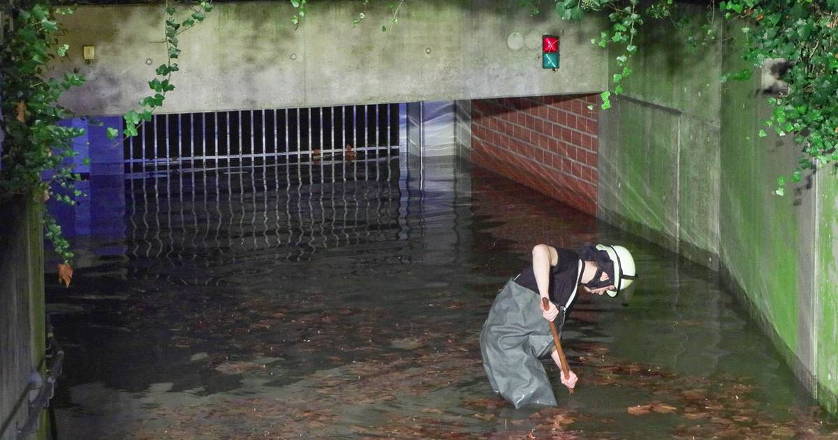 Noch ein Rohrbruch in Düsseldorf – Kleinstraße in Benrath unter Wasser