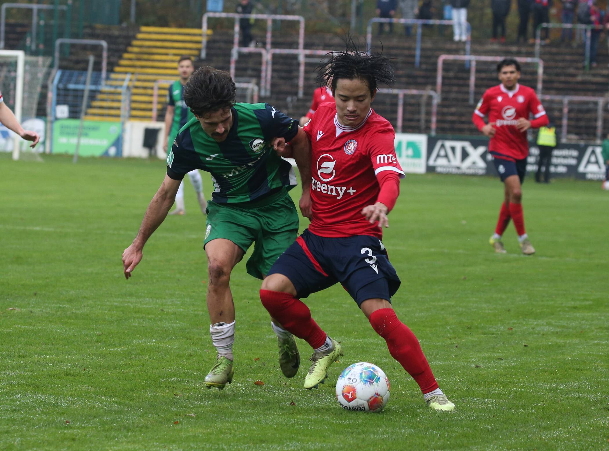  Gegen Büderich könnten erstmals drei Japaner für den WSV auf dem Rasen stehen – neben Toshiaki Miyamoto (hier gegen Gütersloh) auch Daiki Kamo und Subaru Nishimura. 